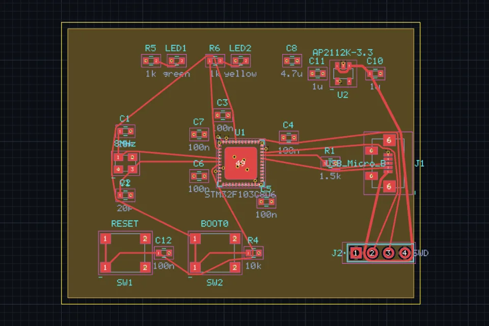 Referência de layout de PCB da B&M