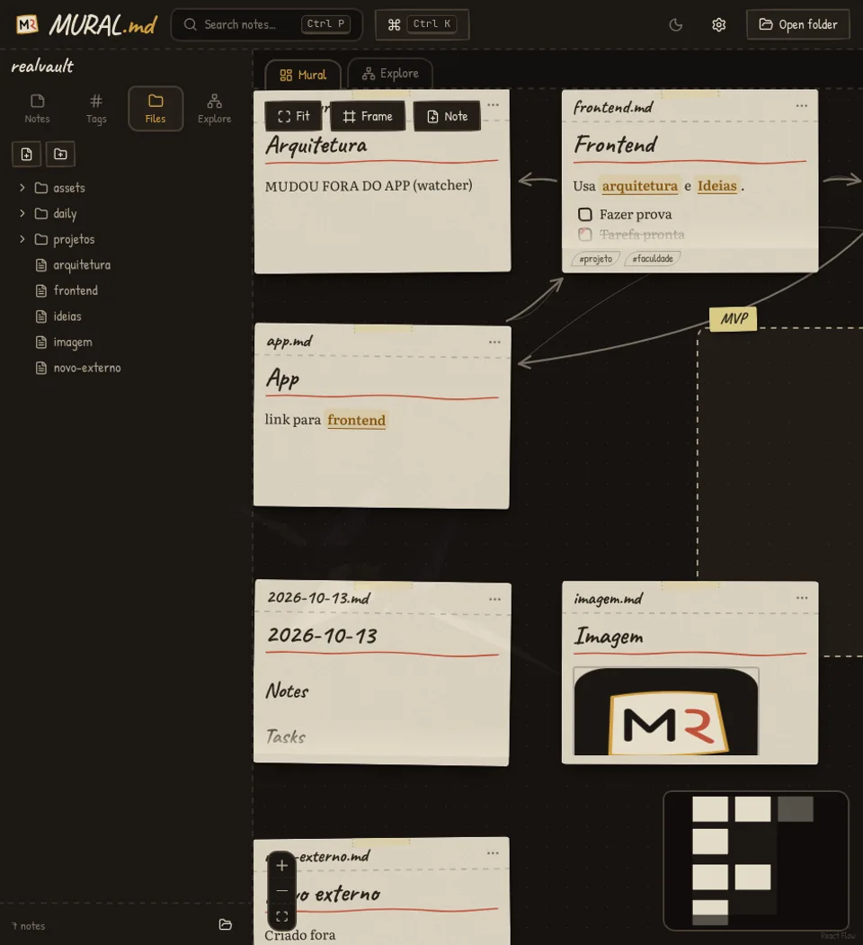 Screenshot oficial de B&M Notes
